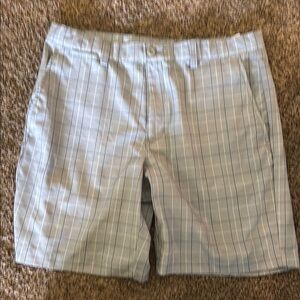 Boys Gray Plaid Shorts